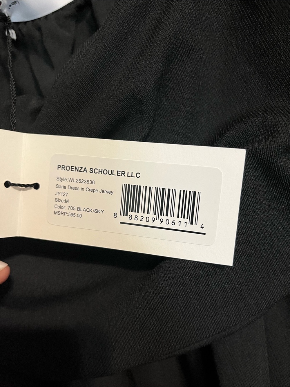 Proenza Schouler Black and Light Blue Colorblock Maxi Skirt - Picture 5 of 5